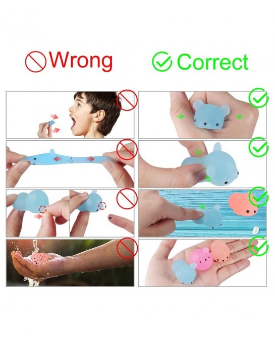 Mochi Animals Toys 30 Pcs Lovely Mini Squishies Glow in The Dark Toys Mini Stress Relief Toys Mochi Squishies Toys Cute Mochi...