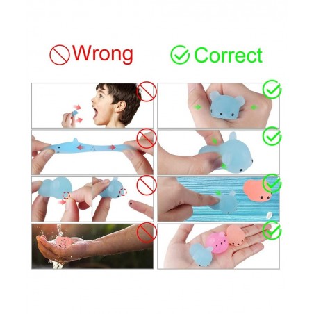 Mochi Animals Toys 30 Pcs Lovely Mini Squishies Glow in The Dark Toys Mini Stress Relief Toys Mochi Squishies Toys Cute Mochi...