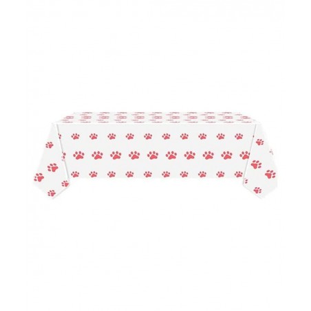 1pcs Pink Dog Paw Tablecloth Disposable Tablecover Birthday Party Supplies and Decorations for Kid Boy Baby Shower Rectangle ...