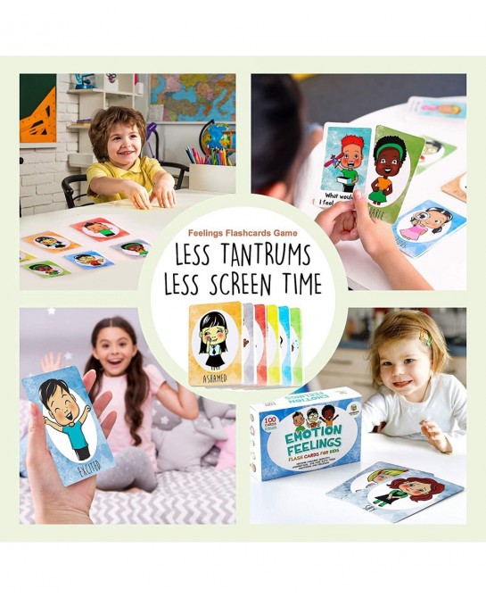 Feelings Flashcards Game Emotion Cards for Learning Emotions with Emotion Faces Therapy Cards A Social Emotional Intelligence...