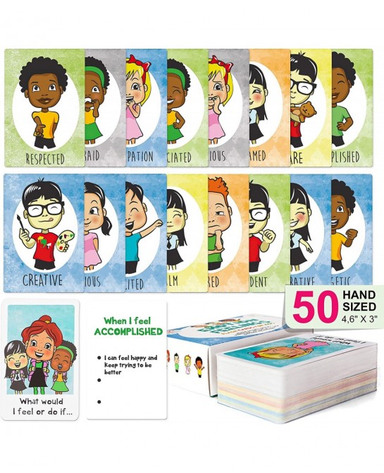 Feelings Flashcards Game Emotion Cards for Learning Emotions with Emotion Faces Therapy Cards A Social Emotional Intelligence...