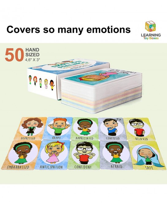 Feelings Flashcards Game Emotion Cards for Learning Emotions with Emotion Faces Therapy Cards A Social Emotional Intelligence...