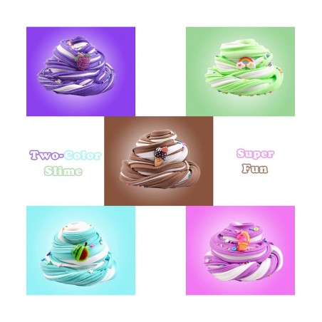 5 Pack Butter Slime Kit Soft & Non-Sticky Scented Slime for Kids Party Favor with Watermelon Unicorn Ice Cream etc Slime Char...