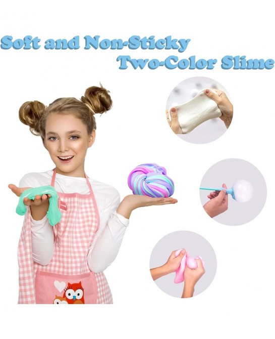5 Pack Butter Slime Kit Soft & Non-Sticky Scented Slime for Kids Party Favor with Watermelon Unicorn Ice Cream etc Slime Char...
