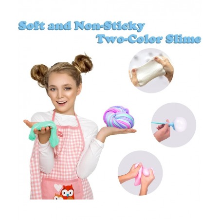 5 Pack Butter Slime Kit Soft & Non-Sticky Scented Slime for Kids Party Favor with Watermelon Unicorn Ice Cream etc Slime Char...