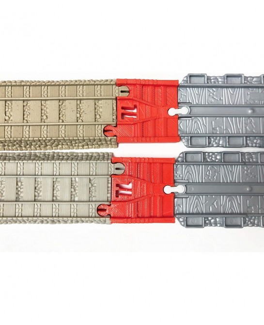 Adapters Compatible with Take-n-Play to 2009 Brown Trackmaster Train Tracks (Red) $15.51 Toy Train Set Tracks
