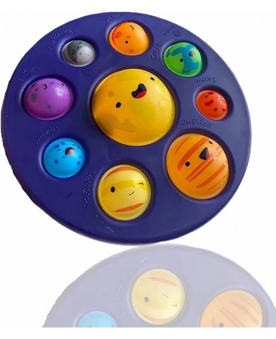 Planet Simple Bubble Dimple Fidget Popper Planets for Kids Solar System Toys Simple Bubble Dimple Fidget Toys for Kids Stress...