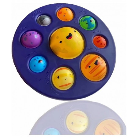 Planet Simple Bubble Dimple Fidget Popper Planets for Kids Solar System Toys Simple Bubble Dimple Fidget Toys for Kids Stress...