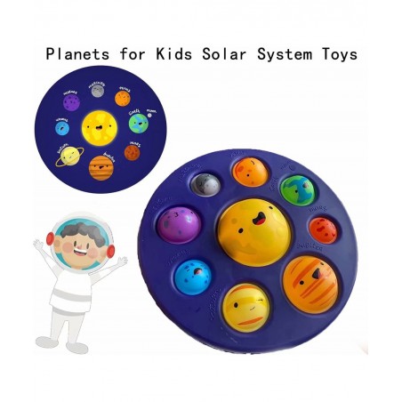 Planet Simple Bubble Dimple Fidget Popper Planets for Kids Solar System Toys Simple Bubble Dimple Fidget Toys for Kids Stress...