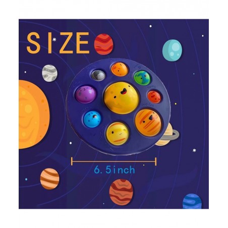 Planet Simple Bubble Dimple Fidget Popper Planets for Kids Solar System Toys Simple Bubble Dimple Fidget Toys for Kids Stress...