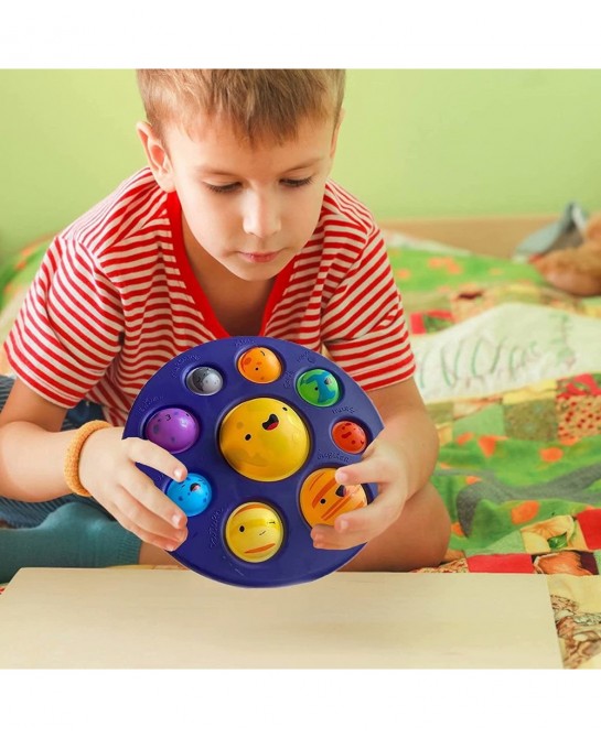 Planet Simple Bubble Dimple Fidget Popper Planets for Kids Solar System Toys Simple Bubble Dimple Fidget Toys for Kids Stress...