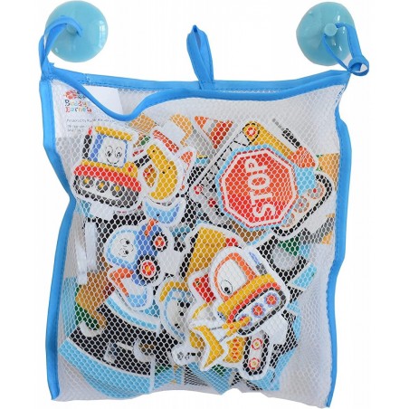 Bath Toy - Bath Time Construct & Build Activity Set for 2 3 4 5 6 7 Year Olds | 29 Pieces with Jigsaw Digger & Bulldozer Wate...