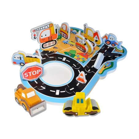 Bath Toy - Bath Time Construct & Build Activity Set for 2 3 4 5 6 7 Year Olds | 29 Pieces with Jigsaw Digger & Bulldozer Wate...