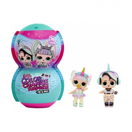 2-n-1 LOL Surprise Me & My Bro Color Change Surprise? with 20 Surprises - Great Gift for Kids Ages 4+ $20.28 Dolls