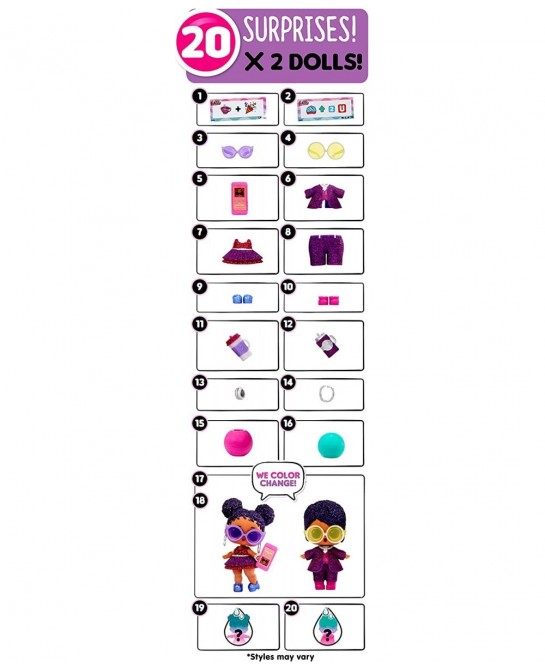 2-n-1 LOL Surprise Me & My Bro Color Change Surprise? with 20 Surprises - Great Gift for Kids Ages 4+ $20.28 Dolls