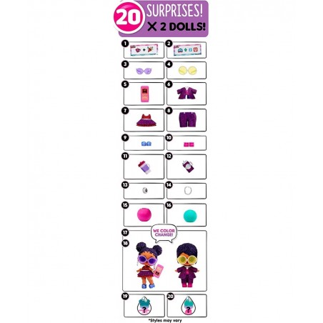 2-n-1 LOL Surprise Me & My Bro Color Change Surprise? with 20 Surprises - Great Gift for Kids Ages 4+ $20.28 Dolls