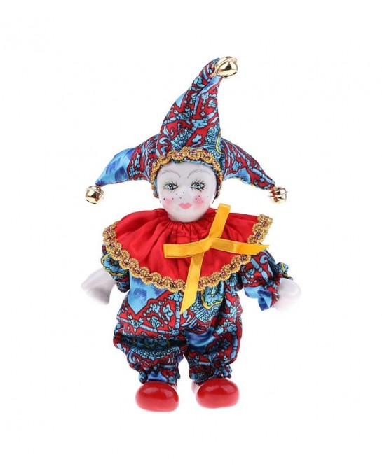 Clown Doll Angle Model Porcelain Triangel Doll for Halloween Decoration Ornaments Home Table Desk Top Decor 6inch - B $27.26 ...