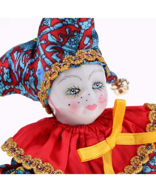 Clown Doll Angle Model Porcelain Triangel Doll for Halloween Decoration Ornaments Home Table Desk Top Decor 6inch - B $27.26 ...