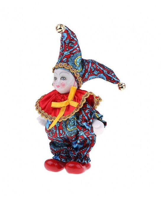 Clown Doll Angle Model Porcelain Triangel Doll for Halloween Decoration Ornaments Home Table Desk Top Decor 6inch - B $27.26 ...