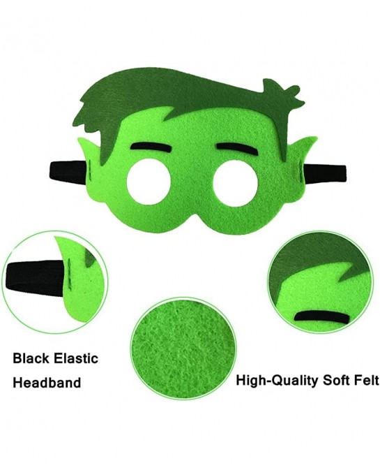 10 Pcs Superhero Felt Mask Hero Felt Mask With Elastic Bands Party Supplies for Kids Birthday Gifts for Boys and Girls Role P...