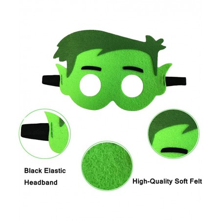 10 Pcs Superhero Felt Mask Hero Felt Mask With Elastic Bands Party Supplies for Kids Birthday Gifts for Boys and Girls Role P...