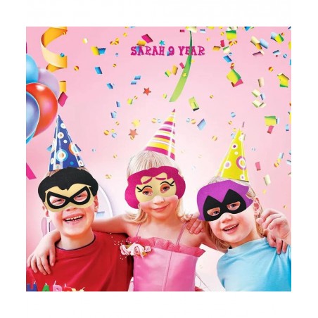 10 Pcs Superhero Felt Mask Hero Felt Mask With Elastic Bands Party Supplies for Kids Birthday Gifts for Boys and Girls Role P...