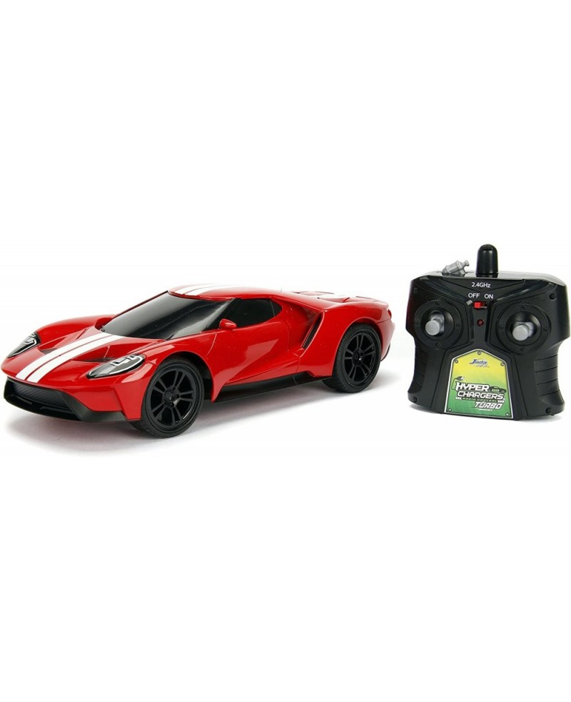 Hyperchargers 1:16 Big Time Muscle R/C '17 Ford GT Vehicle Ready to Run USB Charging Radio Control Car red red w/ White Strip...