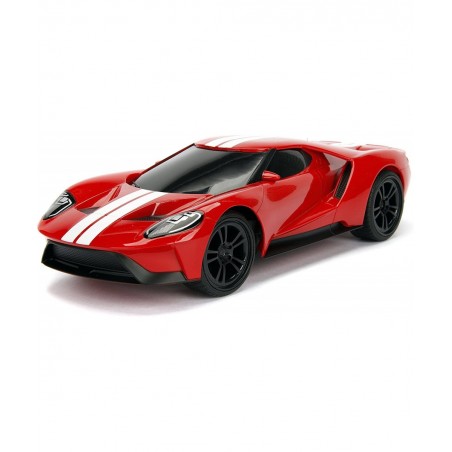 Hyperchargers 1:16 Big Time Muscle R/C '17 Ford GT Vehicle Ready to Run USB Charging Radio Control Car red red w/ White Strip...