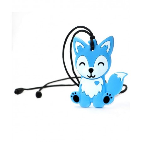Sensory Chew Necklaces for Kids Boys and Girls - 2 Pack Fox Silicone Chewy Toys for Autism ADHD SPD Chewy Oral Motor Chewing ...
