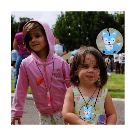 Sensory Chew Necklaces for Kids Boys and Girls - 2 Pack Fox Silicone Chewy Toys for Autism ADHD SPD Chewy Oral Motor Chewing ...