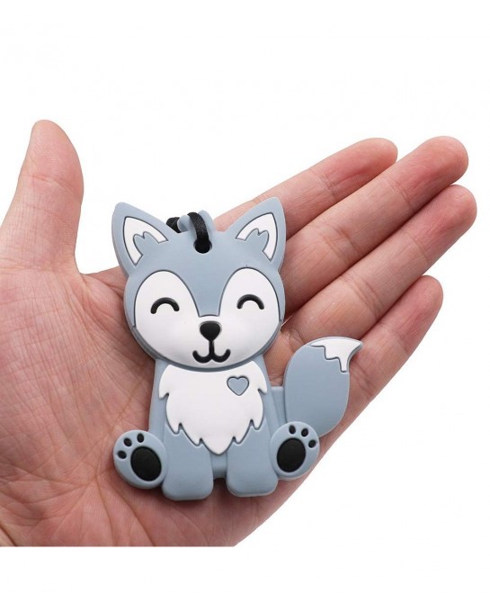 Sensory Chew Necklaces for Kids Boys and Girls - 2 Pack Fox Silicone Chewy Toys for Autism ADHD SPD Chewy Oral Motor Chewing ...