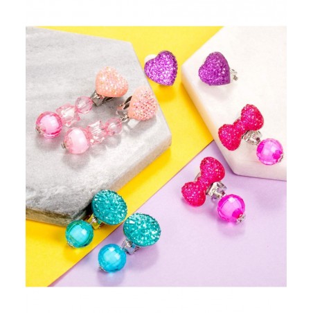 9 Pairs Girls Clip-on Earrings Pretend Princess Play Earrings Jewelry Set (Style 2) $25.16 Kids' Dress-Up Accessories
