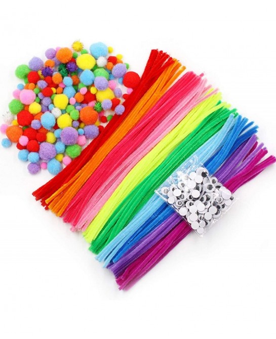Crafts DIY Art Supplies Pom Pom Pipe Cleaners Wiggle Eyes and Craft Sticks Non-Woven Felt Fabric Sheets $18.22 Kids' Drawing ...