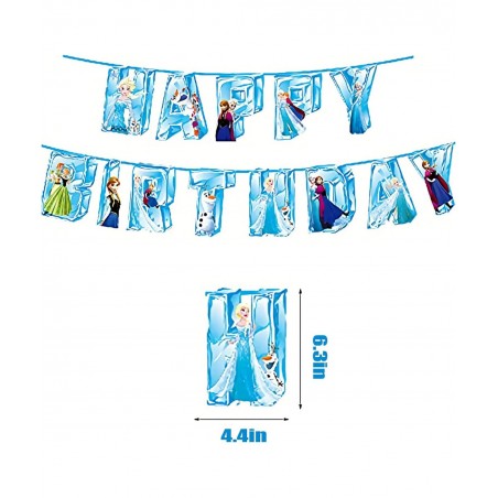 xssj-party Frozen Birthday Party Supplies A Happy Birthday Banner 12* Hanging Swirl Cards For Girl Frozen Party Decoration $2...