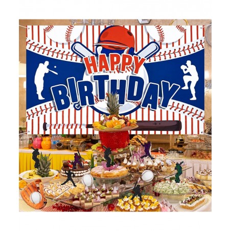 Baseball Party Decorations Baseball Happy Birthday Banner Party Supplies for Boys Kids Teens Large Sport Themed Birthday Back...