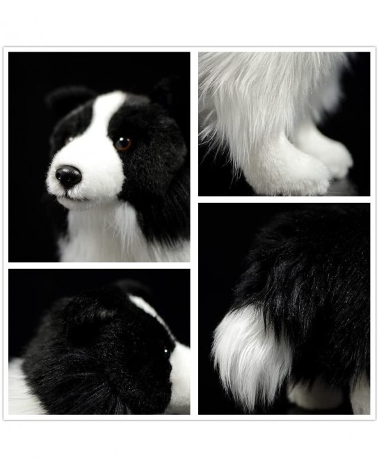 Lifelike Border Collie Plush Dolls Puppy Stuffed Animals Toys 11" Long $47.90 Stuffed Animals & Teddy Bears