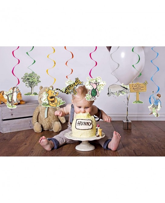 18 Pcs Winnie Hanging Swirls Cute Winnie Party Decorations The Pooh Baby Shower Decorations Winnie Theme Birthday Party Suppl...