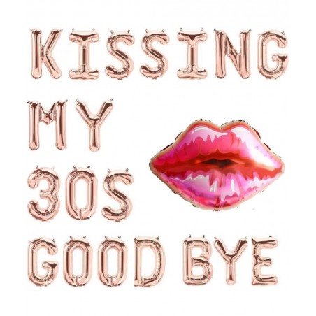 Kissing My 30s Goodbye Decorations Kissing My 30s Goodbye Banner Balloons 40th Birthday Balloon Dirty 40 Balloon $29.31 Kids'...
