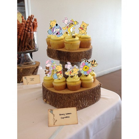 Winnie Cupcake Toppers 48 Pcs Cute Pooh Cake Topper The Pooh Baby Shower Decorations Perfect For Kids First Birthday Party Ca...