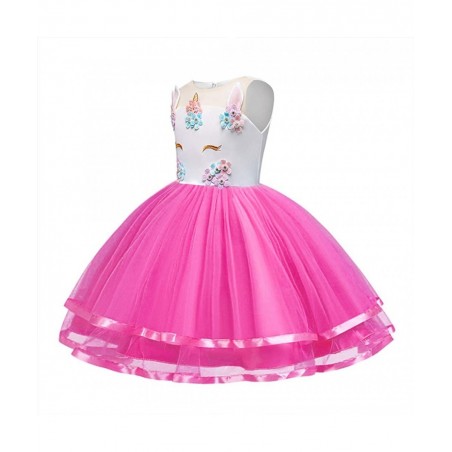 Rainbow Unicorn Dress for Girls Toddler Unicorn Costume Birthday Party Pageant Princess Dress Up Tutu Dress $34.68 Kids' Cost...