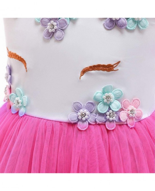 Rainbow Unicorn Dress for Girls Toddler Unicorn Costume Birthday Party Pageant Princess Dress Up Tutu Dress $34.68 Kids' Cost...
