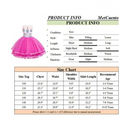 Rainbow Unicorn Dress for Girls Toddler Unicorn Costume Birthday Party Pageant Princess Dress Up Tutu Dress $34.68 Kids' Cost...