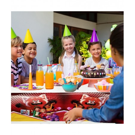 2Pcs Red Panda Tablecloth for Turning Red Table Cover Quinceanera Decorations Birthday Party Supplies Decorations $14.82 Kids...