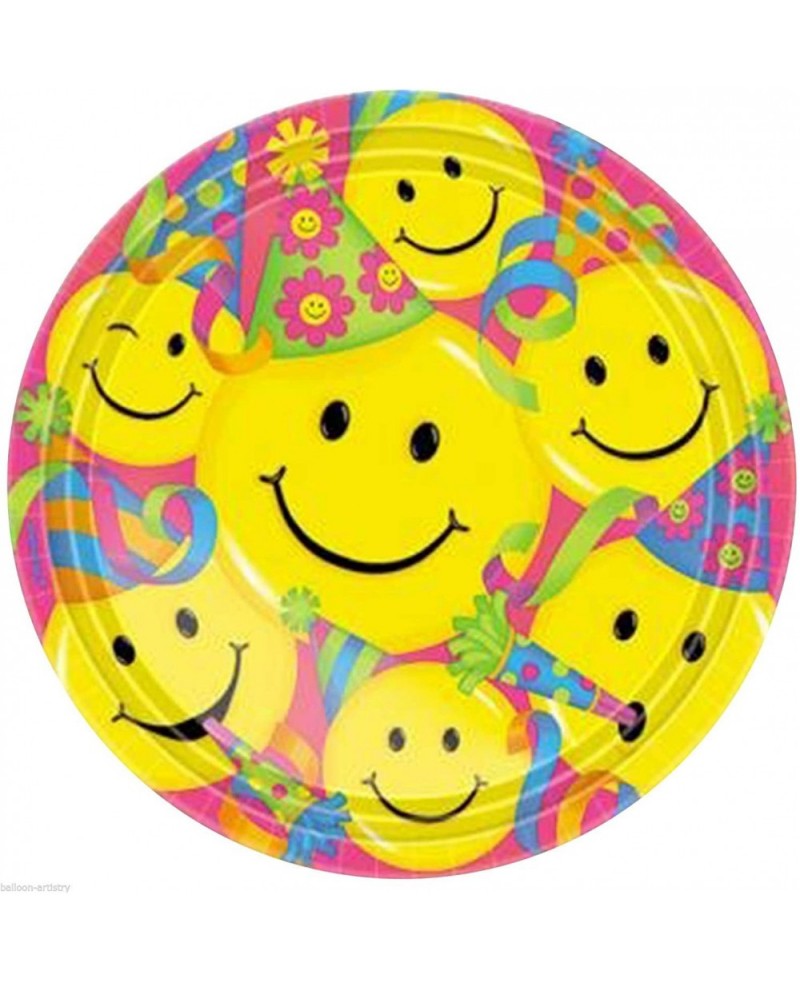 8 Children's Smiley Face Birthday Party Disposable Large 9" Paper Plates $20.82 Kids' Party Tableware