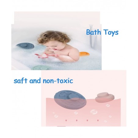 Baby?Toys 6-8-12 Months 6 Pcs Stacking Rings Soft Toys&Teething?Toys Squeeze Play with Early STEM Learning Toy Christmas Stoc...