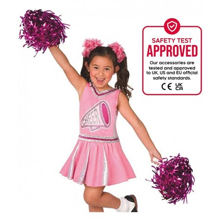 Kids Cheerleader Costume For Girls Cute Pink Cheer Uniform Outfit Halloween Costumes For Girls $41.32 Kids' Costumes