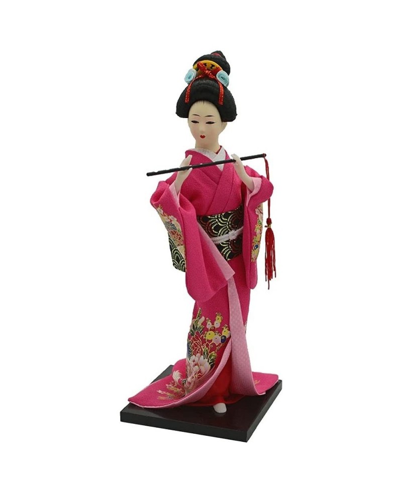 12 "Vintage Japanese Geisha Doll Female Model Figure with Pink Kimono $38.30 Dolls
