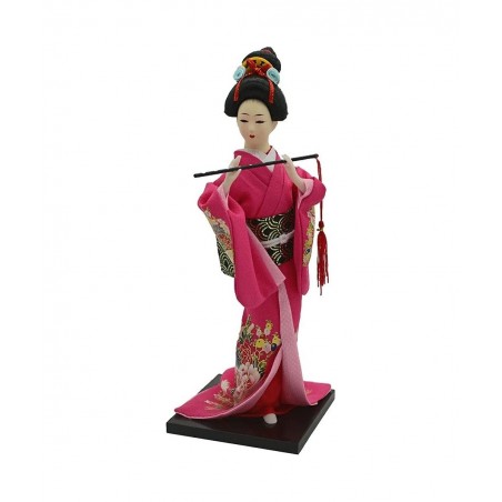 12 "Vintage Japanese Geisha Doll Female Model Figure with Pink Kimono $38.30 Dolls
