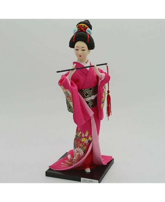 12 "Vintage Japanese Geisha Doll Female Model Figure with Pink Kimono $38.30 Dolls