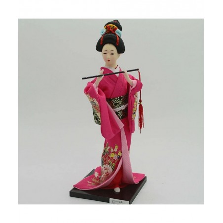 12 "Vintage Japanese Geisha Doll Female Model Figure with Pink Kimono $38.30 Dolls